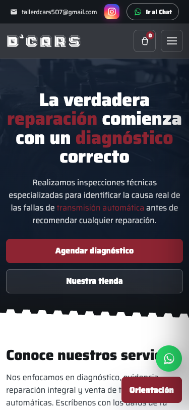 Versión móvil de Taller D’Cars