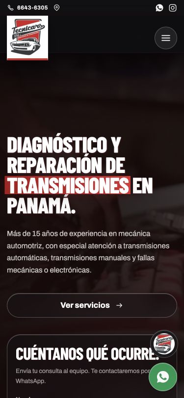 Versión móvil de Tecnicars P&G